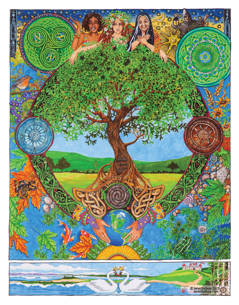 Anam Cara, marker and colored pencil, 11" x 14", janet balboa