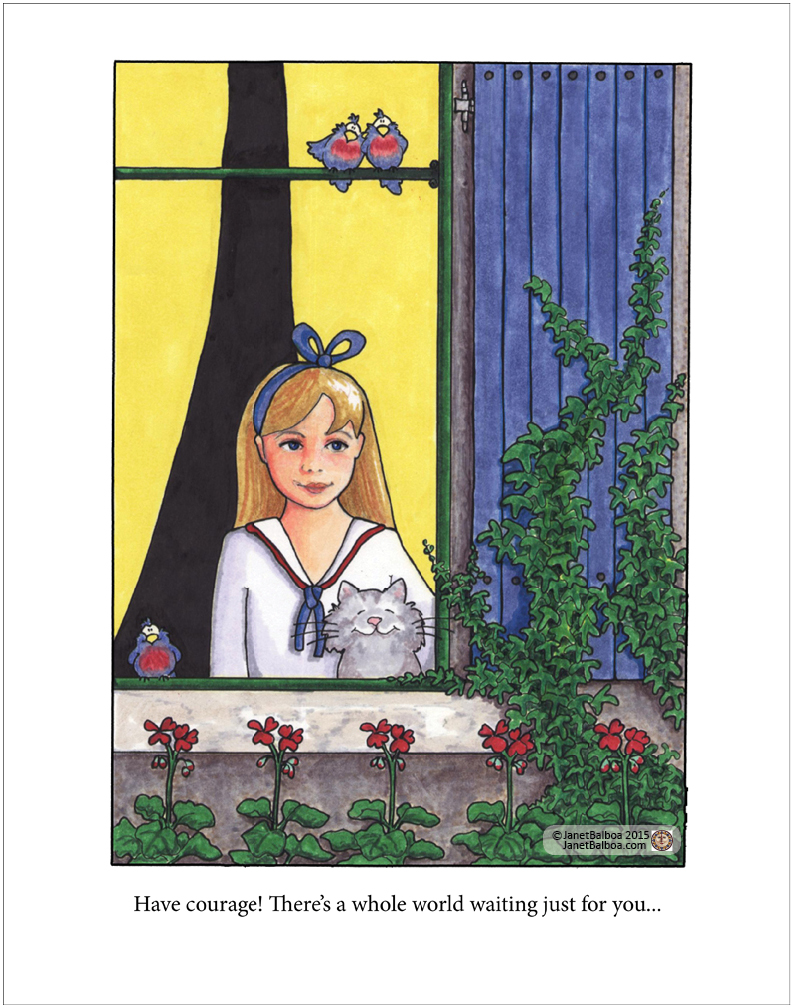 Courage,/ greeting card