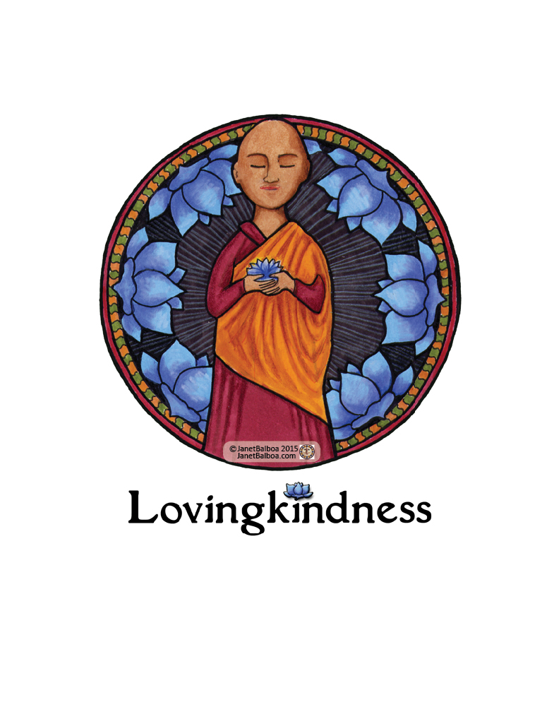 Lovingkindness, marker and colored pencil, 11" x 14", janet balboa