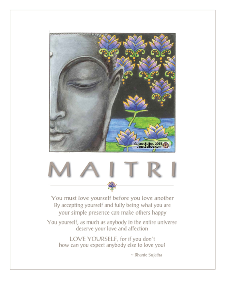 Maitri, marker and colored pencil, 11" x 14", janet balboa