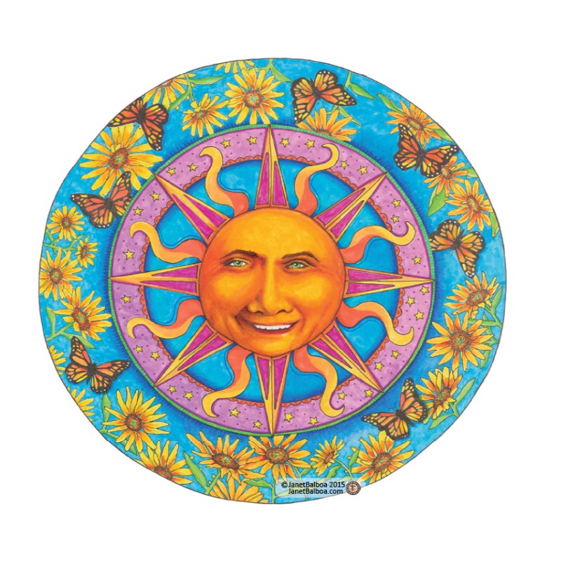 Shine! , marker and colored pencil, 11" x 14", janet balboa