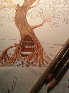 Janet Balboa, Anam Cara detail, marker and colored pencil, 19" x 24" c. 2014