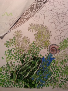 Janet Balboa, Anam Cara detail, marker and colored pencil, 19" x 24" c. 2014