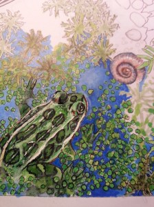 Janet Balboa, Anam Cara detail, marker and colored pencil, 19" x 24" c. 2014